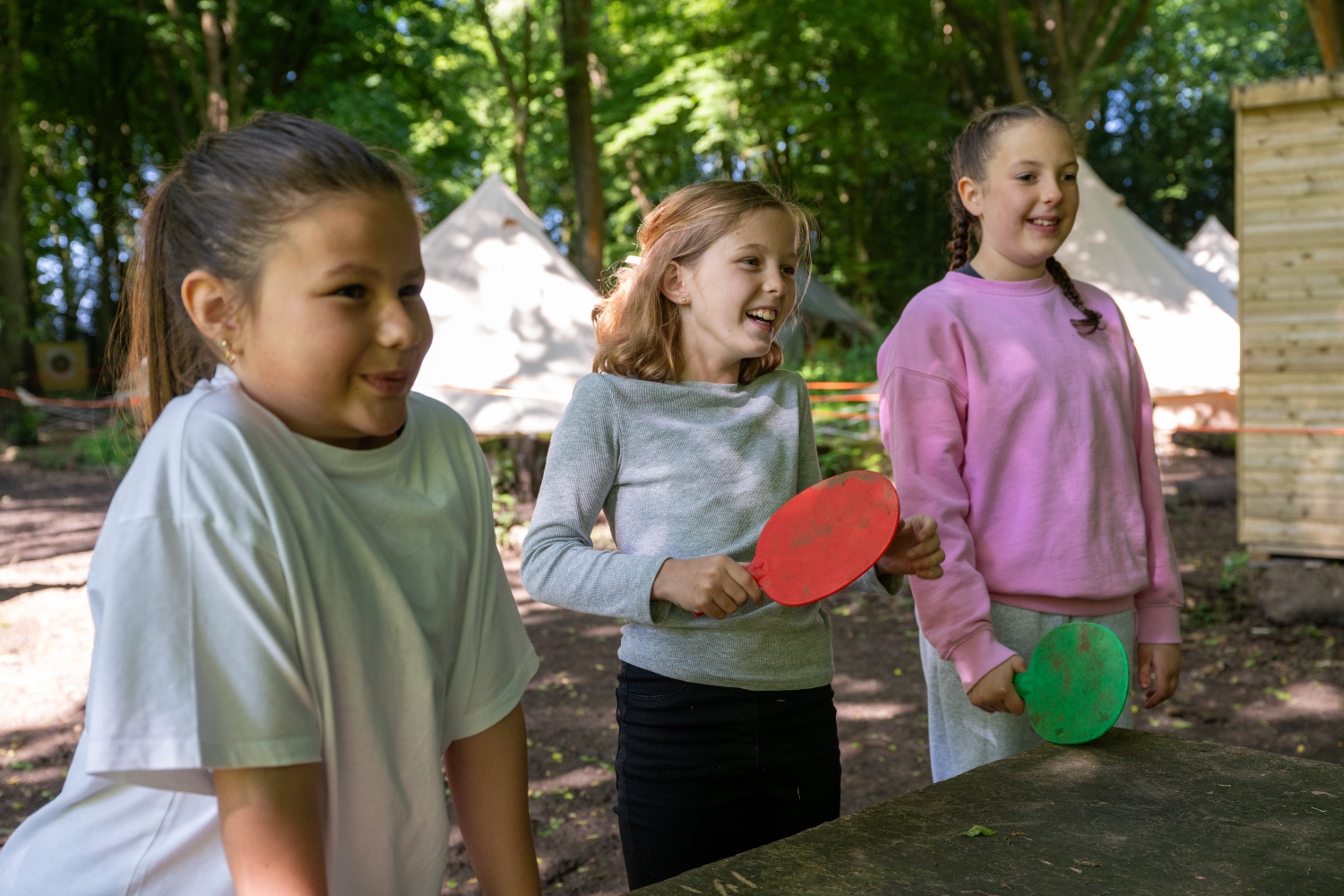 Girls playing games